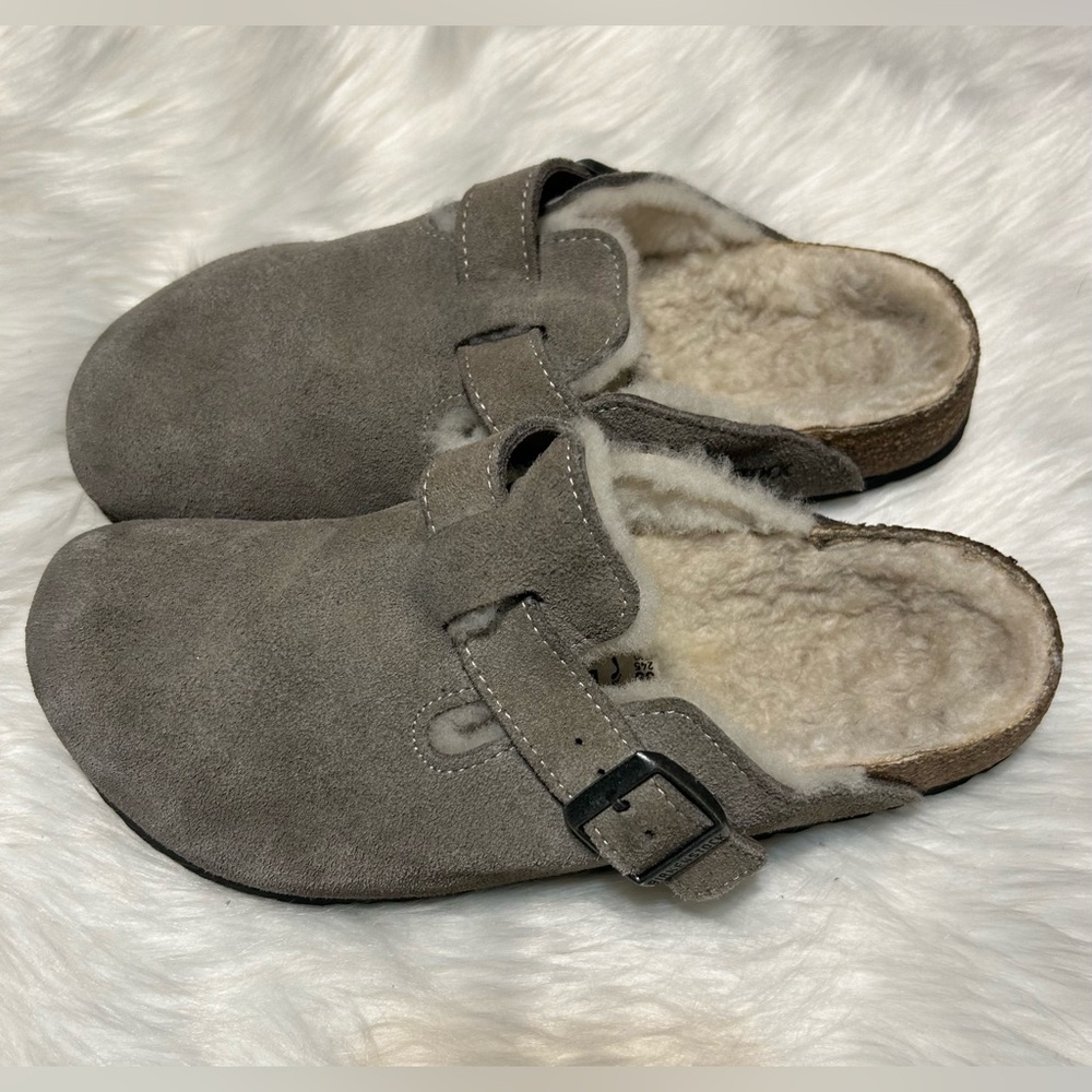 Birkenstock Gray Suede Mules - Picture 5 of 5